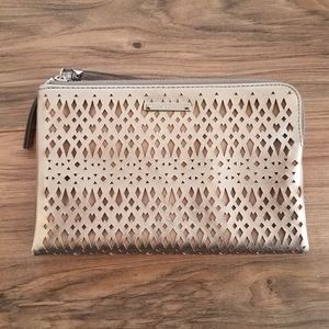 Stella & dot clutch wallet rose gold